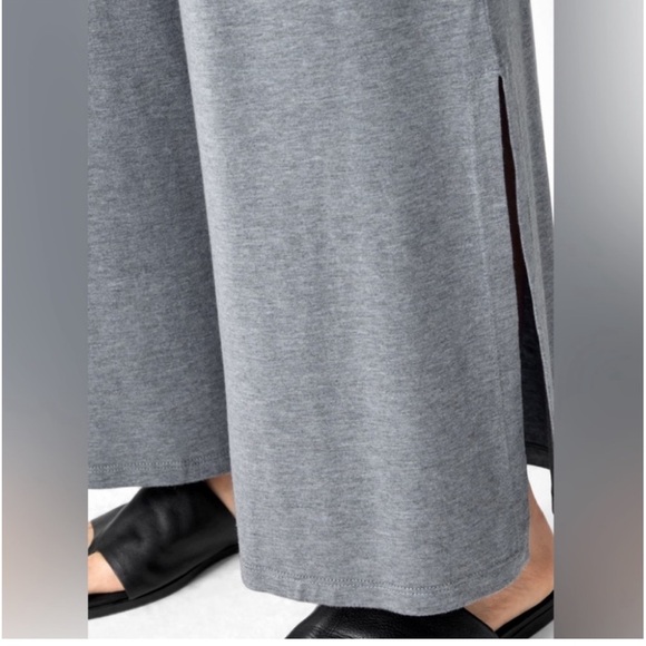Eileen Fisher
Melange Knit Jersey Straight Leg High Side Slit Hem Pull-On Pants - Picture 4 of 7